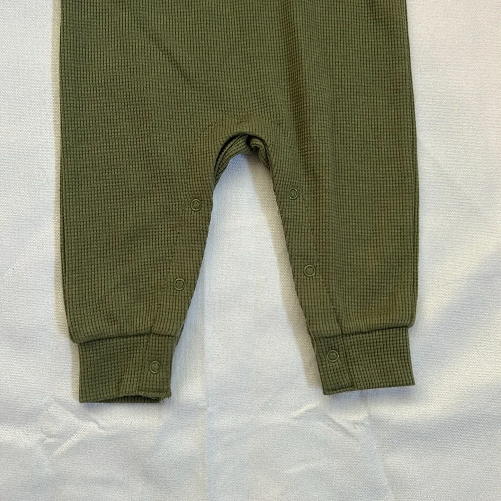 Okie Dokie 6M One Piece Olive Green with Snap bottom. NWT.